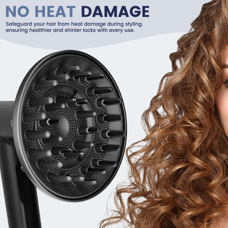 Chivixe Large Diffuser Attachment For Shark Speedstyle Hair Dryer, Upgraded Bigger Diffuser For Shark Speed Style Pro/Pro Flex, Dryer Faster And Define Curls Hair, Black - Image 4